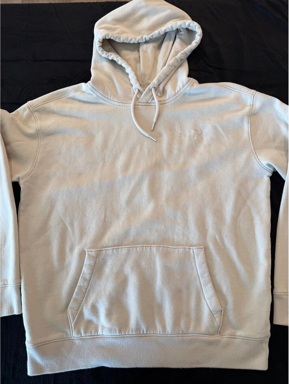 Abercrombie & Fitch Script Logo Hoodie Light Tan Men's Size Large